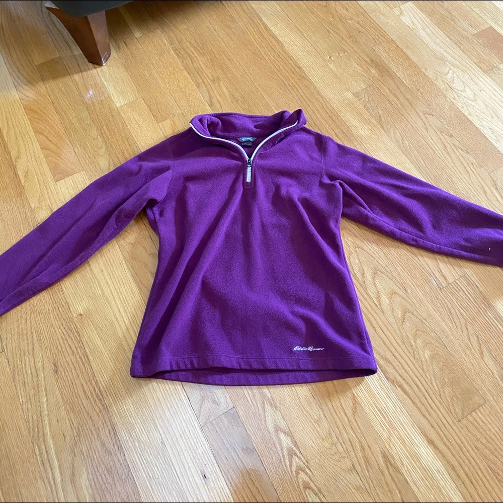 Eddie Bauer Purple half zip up fleece